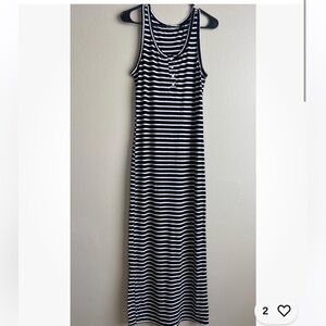 Heart & Hips Dress Black & white striped Size Large